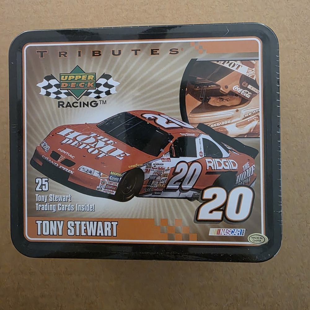 Upper Deck Tributes TonyStewart Sealed Lunch Box & 25 trading cards